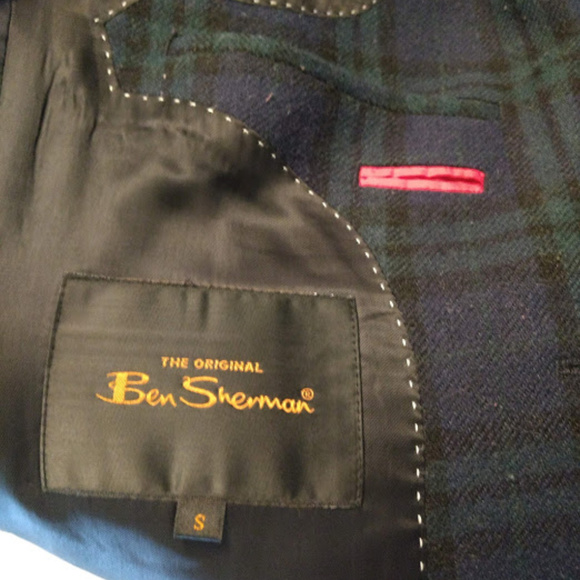 Ben Sherman plaid men's blazer size S - Picture 4 of 4